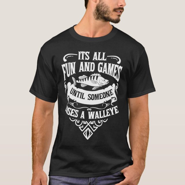 Walleye Lure Fishing  Walleye Fish T-Shirt (Front)