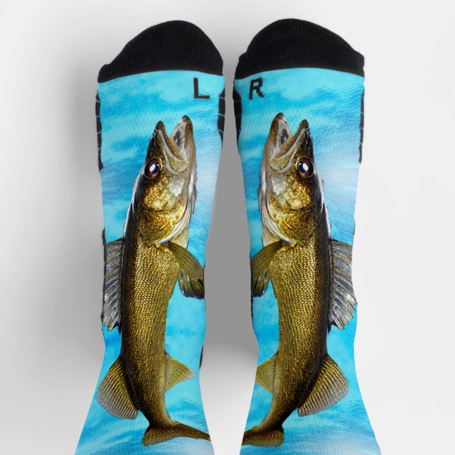 Walleye Pike and Blue Water Socks (Top)