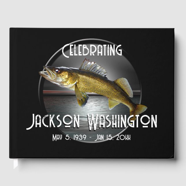 Walleye Pike, Water and Moon Memorial Guest Book (Front)