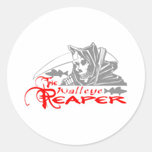WALLEYE REAPER CLASSIC ROUND STICKER