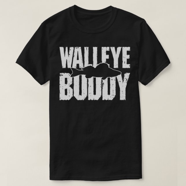 Walleye Silhouette Fishing T-Shirt (Design Front)