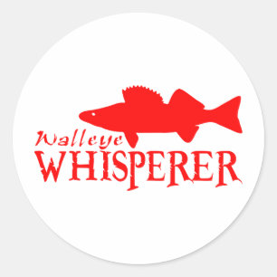 WALLEYE WHISPERER CLASSIC ROUND STICKER