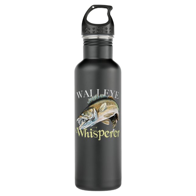 Walleye Whisperer Dark 710 Ml Water Bottle (Front)