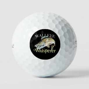 Walleye Whisperer Dark Background Golf Balls