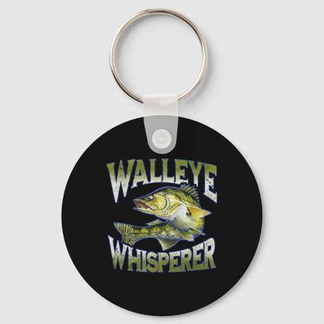 Walleye Whisperer Graphic Fishing Apparel Gift Fis Key Ring (Front)