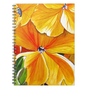Wallflower original watercolour floral art notebook