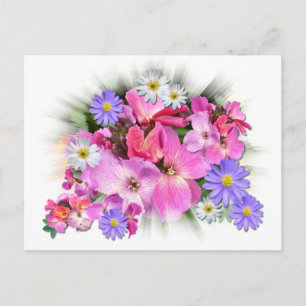 WALLFLOWERS  & ANEMONES ~ Postcard