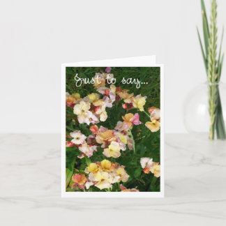 'Wallflowers' Just-to-say... Notecard