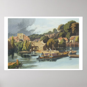 Wallingford Castle in 1810 During Bridge Repairs, Poster