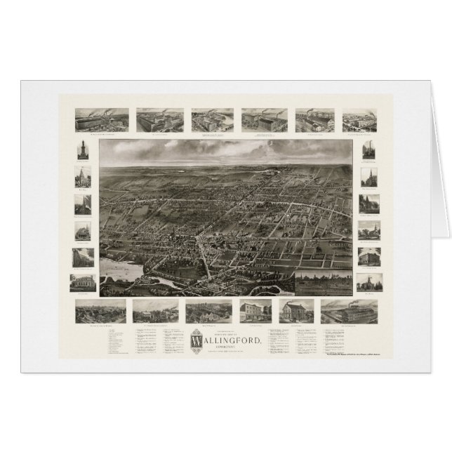 Wallingford, CT Panoramic Map - 1905 (Front Horizontal)