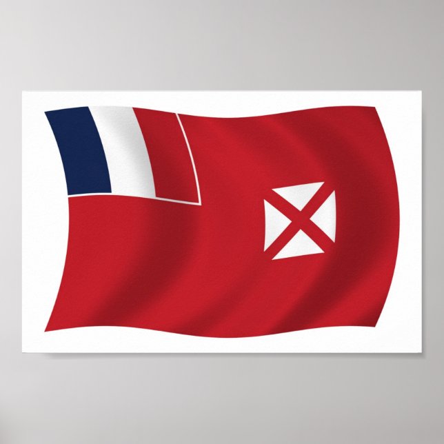 Wallis And Futuna Flag Poster Print (Front)