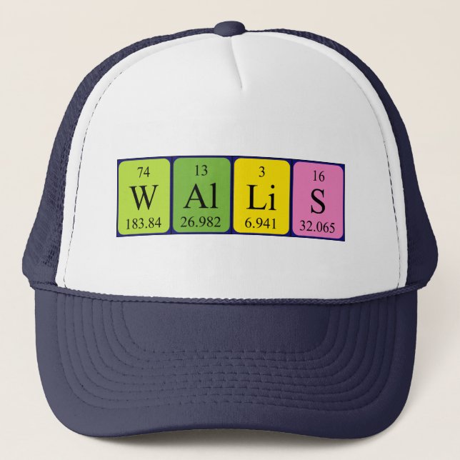 Wallis periodic table name hat (Front)
