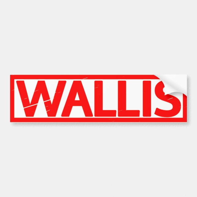 Wallis Stamp Bumper Sticker (Front)