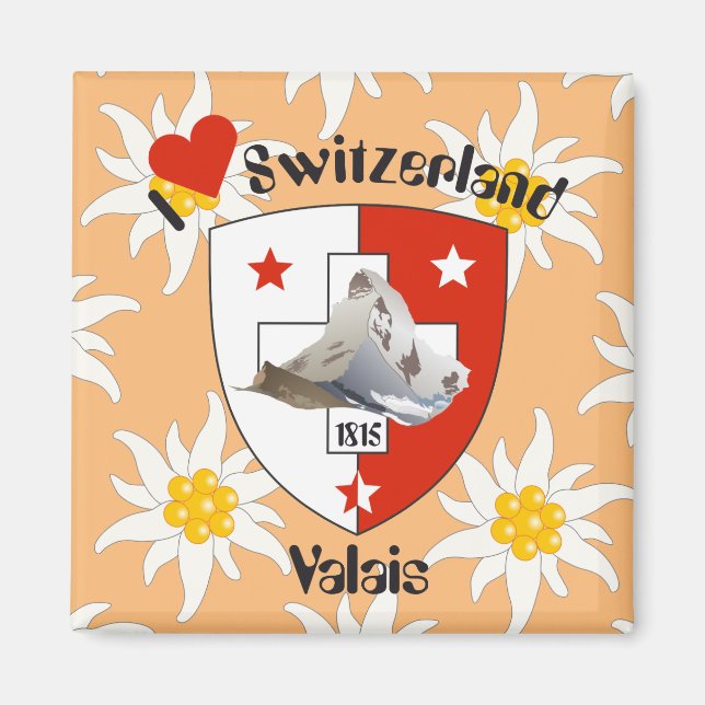 Wallis Valais Schweiz Suisse Magnete Magnet (Front)