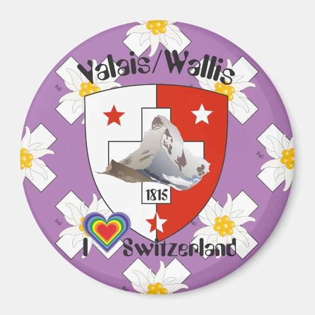 Wallis Valais Schweiz Suisse Magnete Magnet (Front)