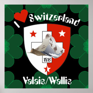 Wallis Valais Schweiz Suisse Poster