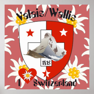 Wallis Valais Schweiz Suisse Poster