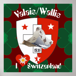 Wallis Valais Schweiz Suisse Poster