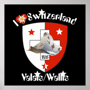 Wallis Valais Schweiz Suisse Poster