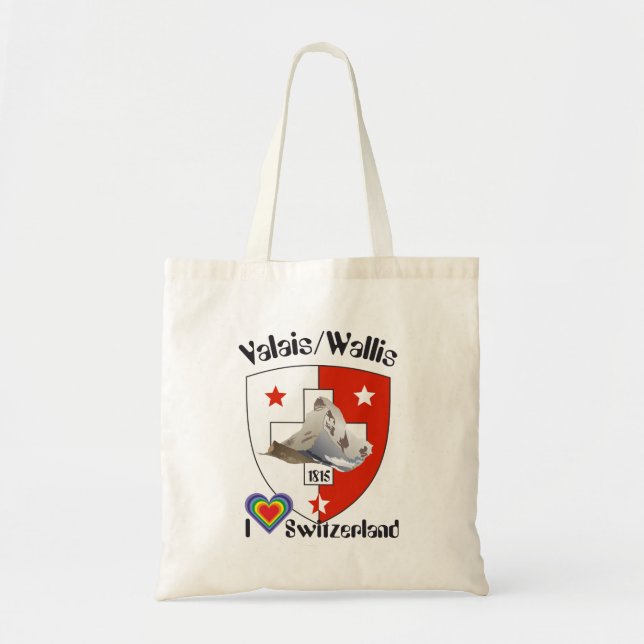 Wallis / Valais Schweiz Suisse Tasche Tote Bag (Front)