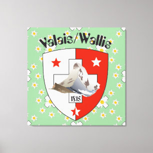 Wallis Valais Switzerland Suisse Leinwand Canvas Print