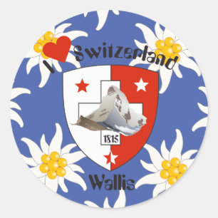 Wallis Valais Switzerland Suisse Svizzera sticker