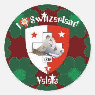 Wallis Valais Switzerland Suisse Svizzera sticker