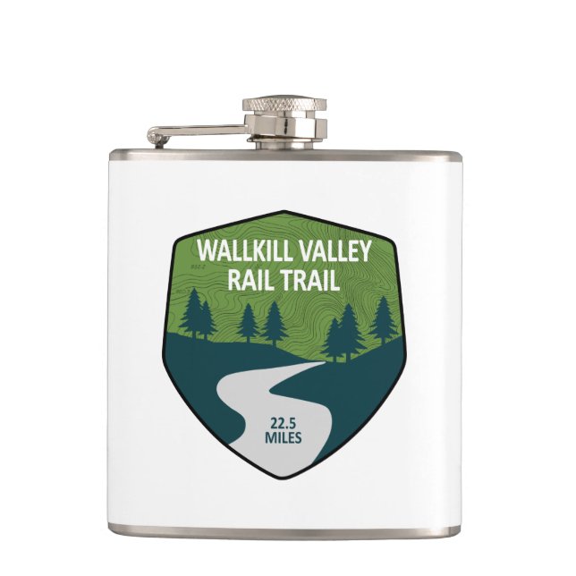 Wallkill Valley Rail Trail Hip Flask (Front)