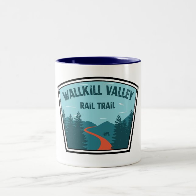 Wallkill Valley Rail Trail Two-Tone Coffee Mug (Center)