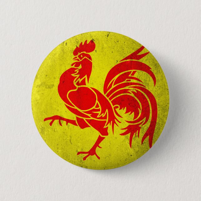Wallonia 6 Cm Round Badge (Front)