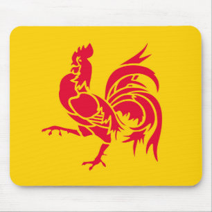 Wallonia flag Belgium region french province symbo Mouse Mat