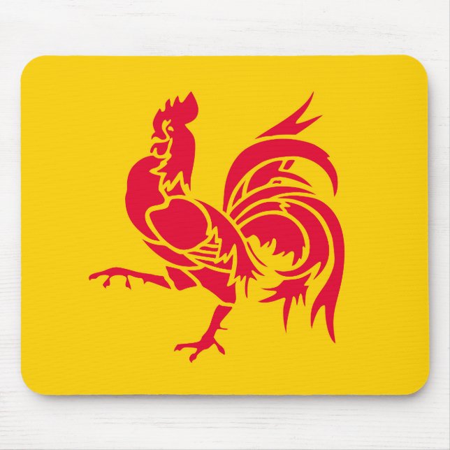 Wallonia flag Belgium region french province symbo Mouse Mat (Front)