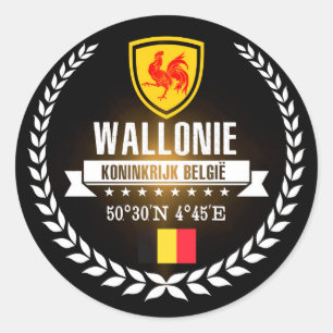 Wallonie Classic Round Sticker