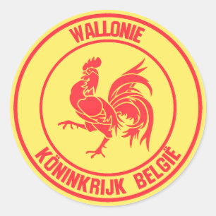 Wallonie Round Emblem Classic Round Sticker