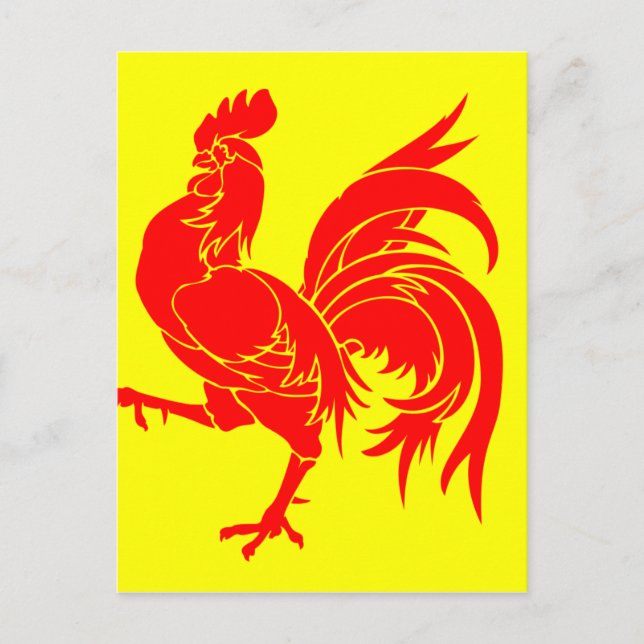 Walloon (Belgium) Flag - Drapeau de la Wallonie Postcard (Front)