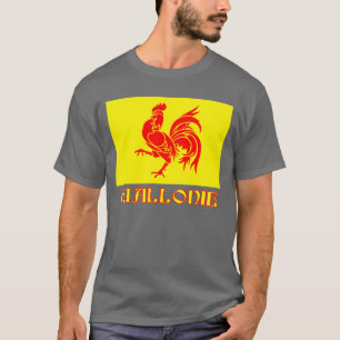 Walloon Region Flag wtih Name T-Shirt