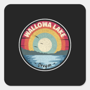 Wallowa Lake Oregon Colourful Scene Square Sticker