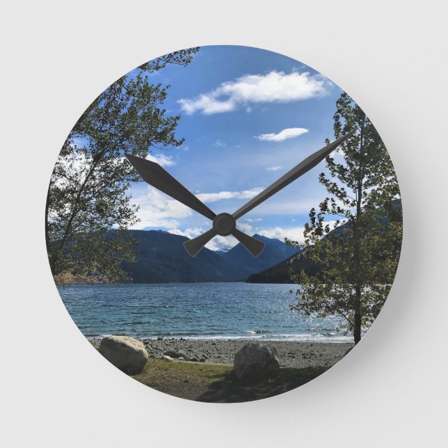 Wallowa Lake, Oregon Round Clock (Front)