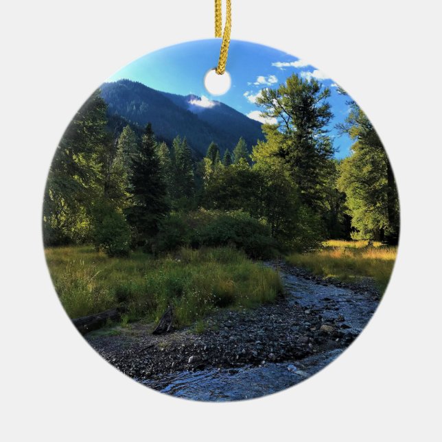 Wallowa Lake State Park, OR Ceramic Tree Decoration (Front)