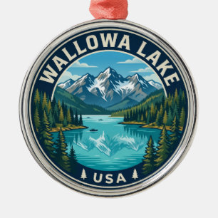 Wallowa Lake USA Metal Tree Decoration