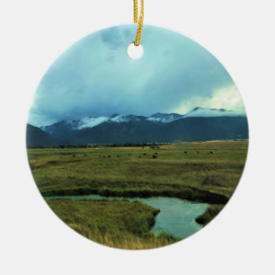 Wallowa River, OR Ceramic Tree Decoration