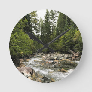 Wallowa River, OR Round Clock