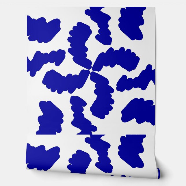 Wallpaper,  An elegant blue classic pattern design Wallpaper (Unrolling)