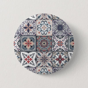 Wallpaper Backsplashes/Talavera inspired tiles 2 6 Cm Round Badge