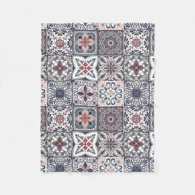 Wallpaper Backsplashes/Talavera inspired tiles 2 Fleece Blanket (Front)