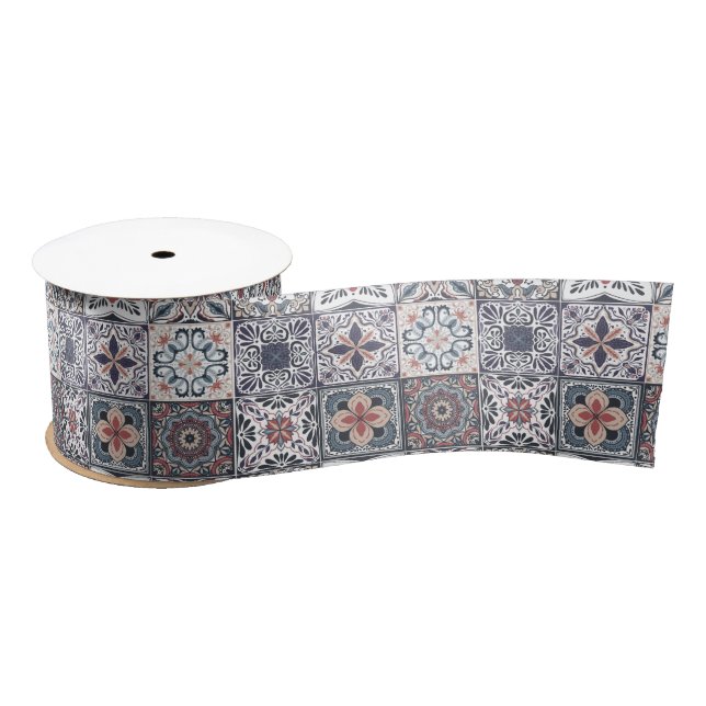 Wallpaper Backsplashes/Talavera inspired tiles 2 Satin Ribbon (Spool)