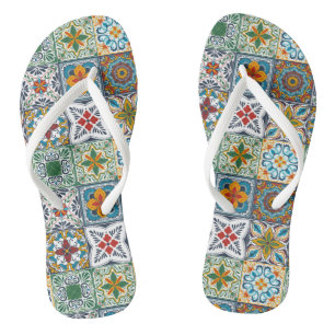 Wallpaper Backsplashes/Talavera inspired tiles Flip Flops