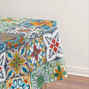 Wallpaper Backsplashes/Talavera inspired tiles Tablecloth