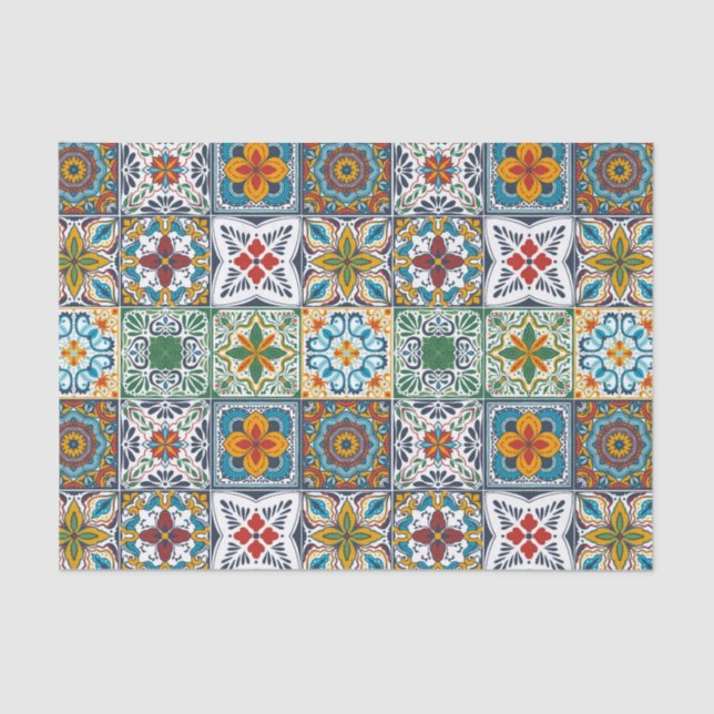 Wallpaper Backsplashes/Talavera inspired tiles Tissue Paper (Front)