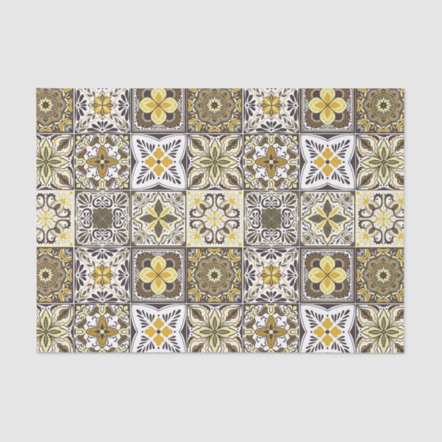 Wallpaper Backsplashes/Talavera inspired tiles/ Tissue Paper (Front)